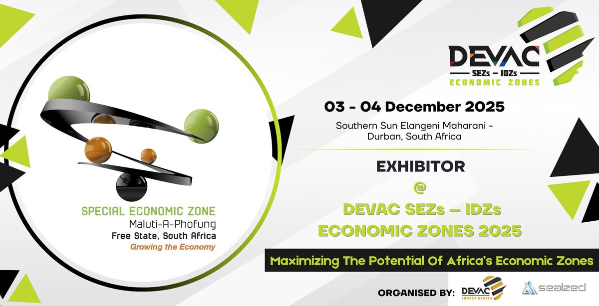 #MAPSEZ
#DEVACSEZIDZ25
#SEZ #IndustrialParks #IDZ #EconomicZones #InvestmentOpportunities #IndustrialDevelopment #InfrastructureDevelopment #RenewableEnergy #GreenEconomy #Manufacturing #SustainableDevelopment #AfricaInvestment #TradeAndInvestment  #AgroProcessing