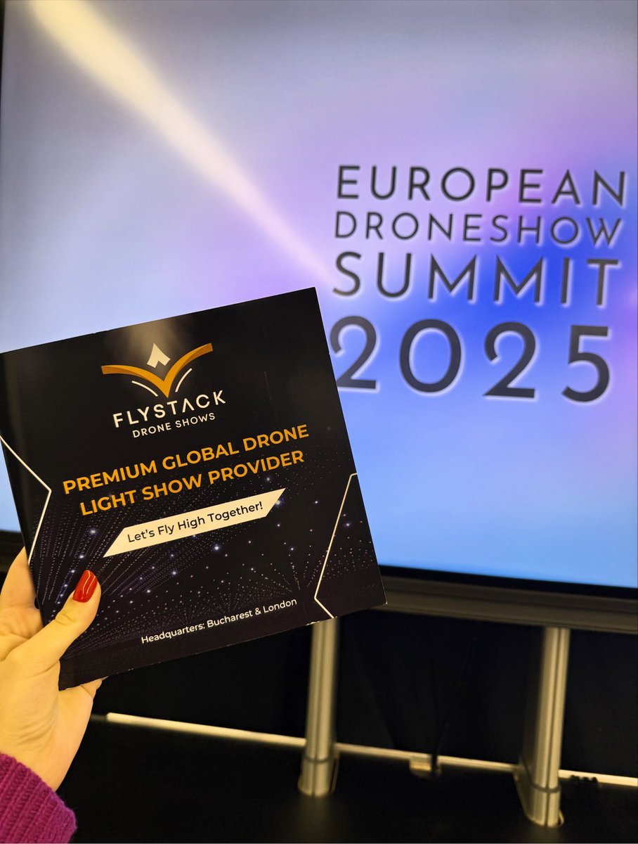 flystackshows's tweet image. FLYSTACK is the representative of Romania and England at the European Drone Show Summit 2025✨🛸Here, we exchange ideas, advance the newest technologies, strengthen safety principles, and look ahead to the launches that will shape tomorrow.
#FLYSTACK #EuropeanDroneShowSummit2025