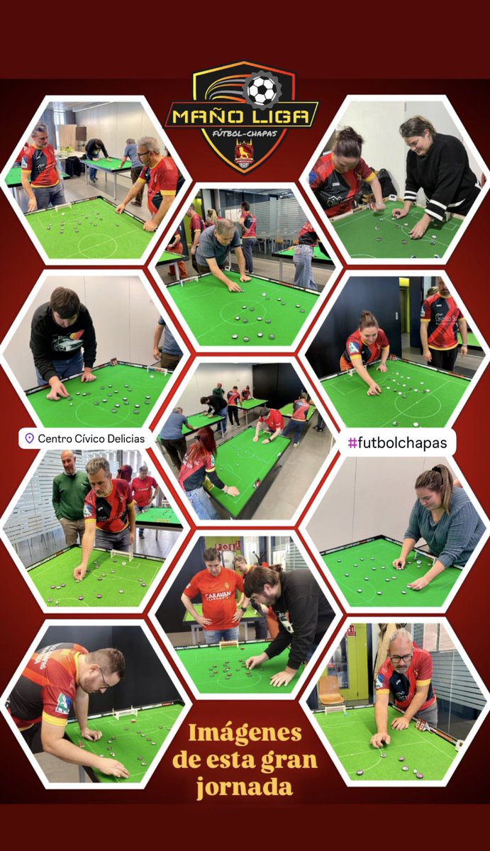Imágenes 📸 de la macro jornada de MañoLiga #FutbolChapas Zaragoza 25/26 🏆⚽️👌🏻 que disfrutamos este finde 🥳 con ¡¡récord absoluto de partidos disputados!! 💪🏻🔝