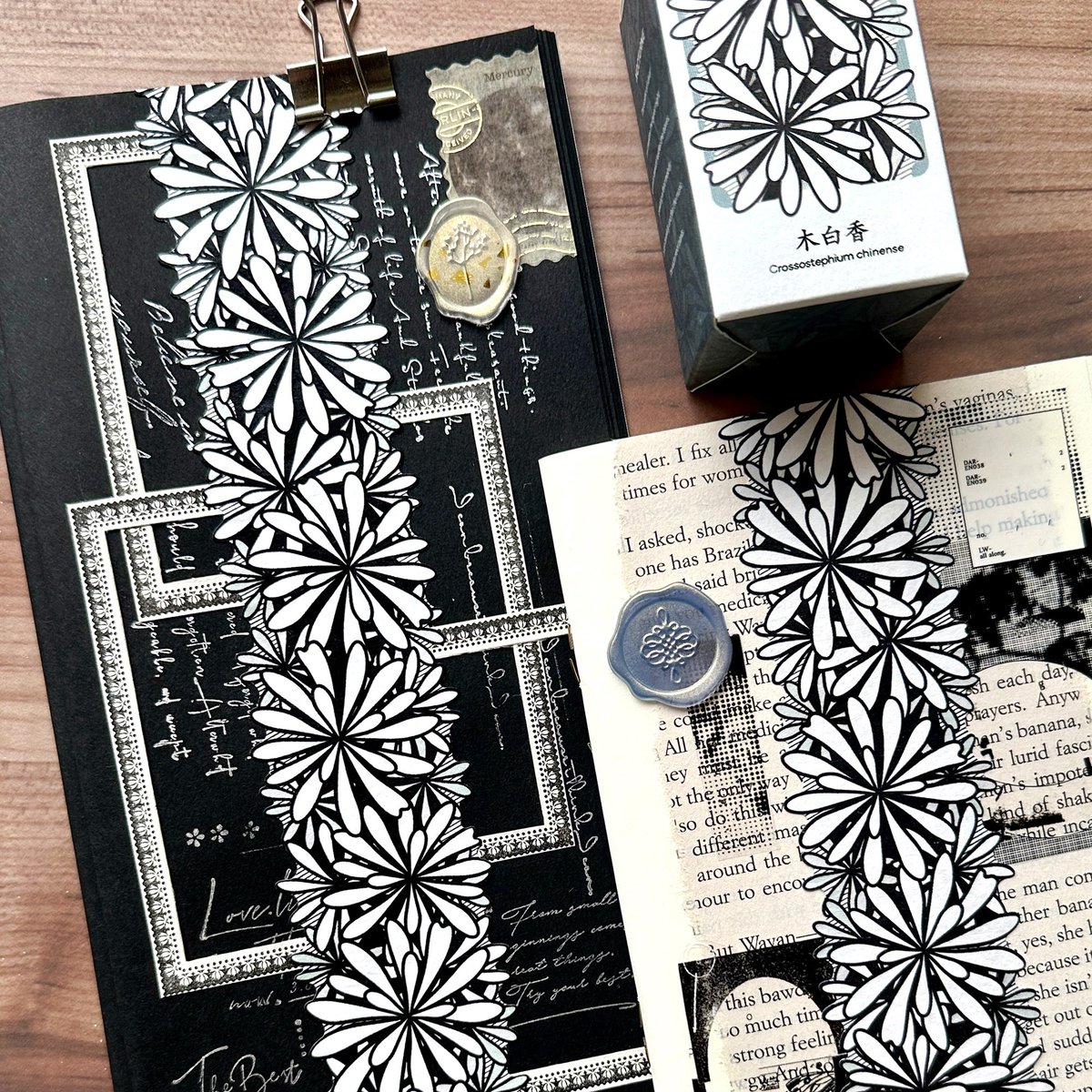 bungu_takizawa's tweet image. 【文具日和、紙日和。】⁡
⁡ご出店者様のご紹介です！⁡
⁡Pavilioさん(@pavilio_lt)は繊細なカッティングと色とりどりのデザインが特徴的なレーステープブランドでございます！模様ごとに切りとってシールのように貼ったり、長く貼ってノートにコラージュしたりと大活躍間違いなしです！