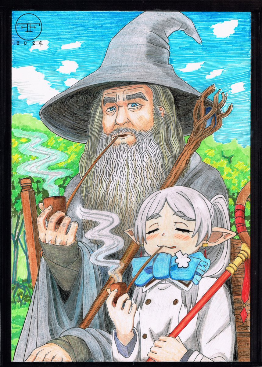 FrancisFanatic's tweet photo. Frieren having a pipe session with Gandalf. 🚬🍃 https://t.co/SpLGMrY9eA