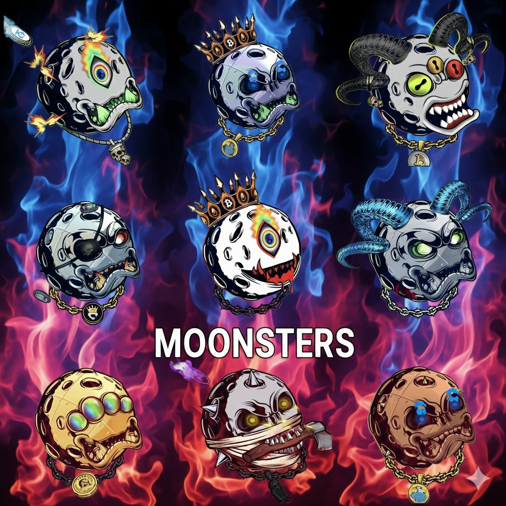 Gn 𝕏 Fam,

Have you grabbed a moonster?

✅ Best Art (First ever HQ Animated 404. Not a torso missing legs 😅)
✅ Moonsters monster truck &amp; stage bus
✅ Best P2E game (Flappy Moon)
✅ First 404 utilizing M3M3 staking
✅ Best roadmap in all of Web3
✅ 0 paid KOLs
✅ First ever