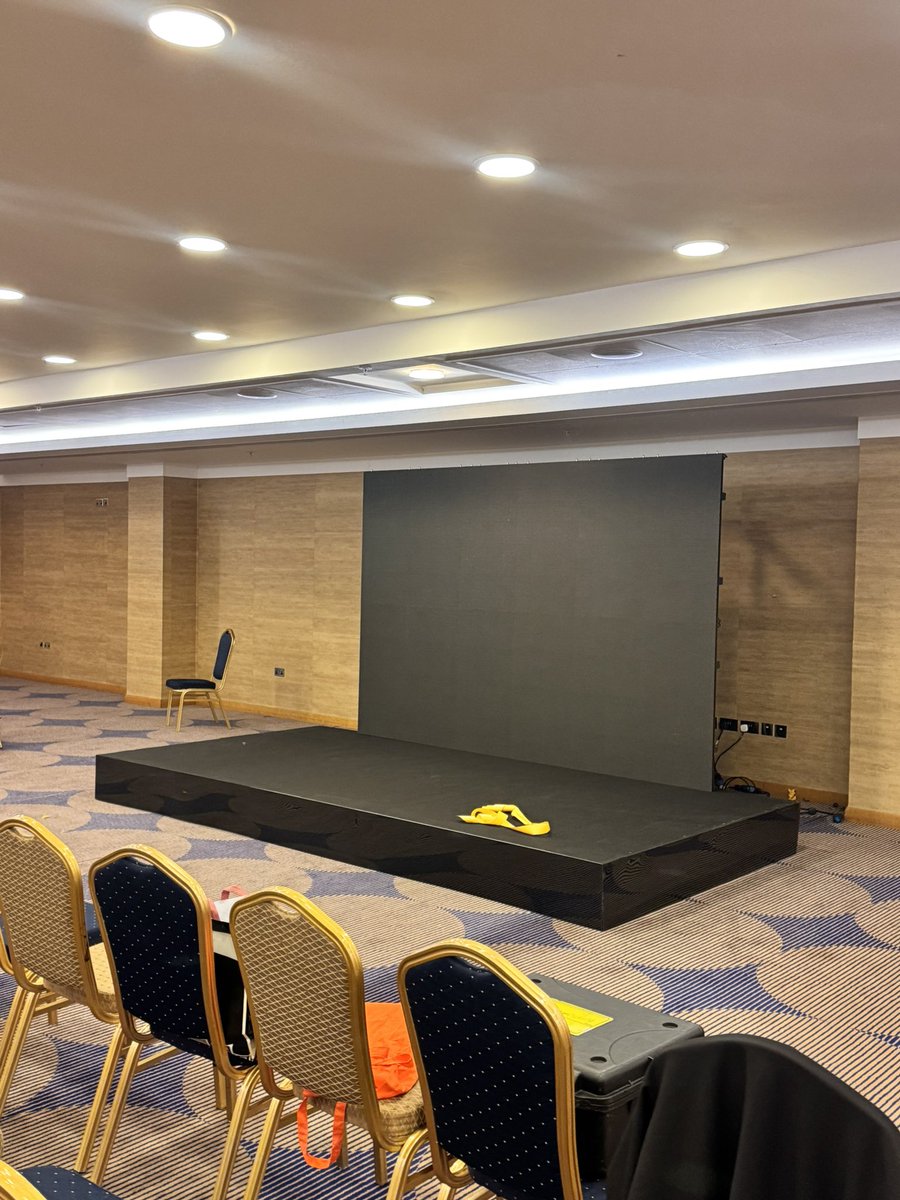 Stage and screen build for the Ghana Property Exhibition in London #DLA
