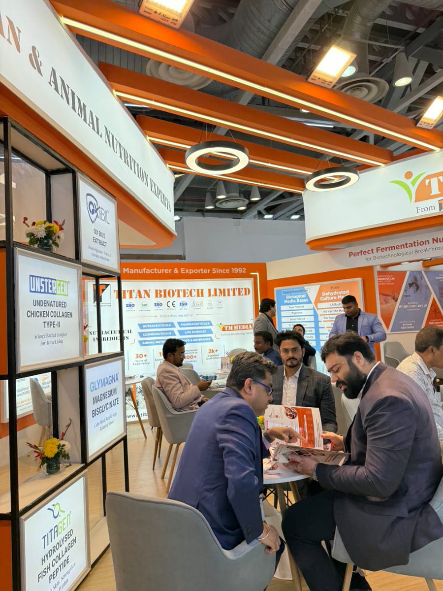 TitanBiotech's tweet image. Day 2 at #CPHIIndia2025 wraps up!
Great to meet everyone at Titan Biotech Ltd. If you haven’t visited yet, drop by tomorrow at Hall 1, Booth A08 to connect and explore ingredient opportunities.
info@titanbiotechltd.com
+91-9711169006

#NutraceuticalIngredients #B2BNetworking