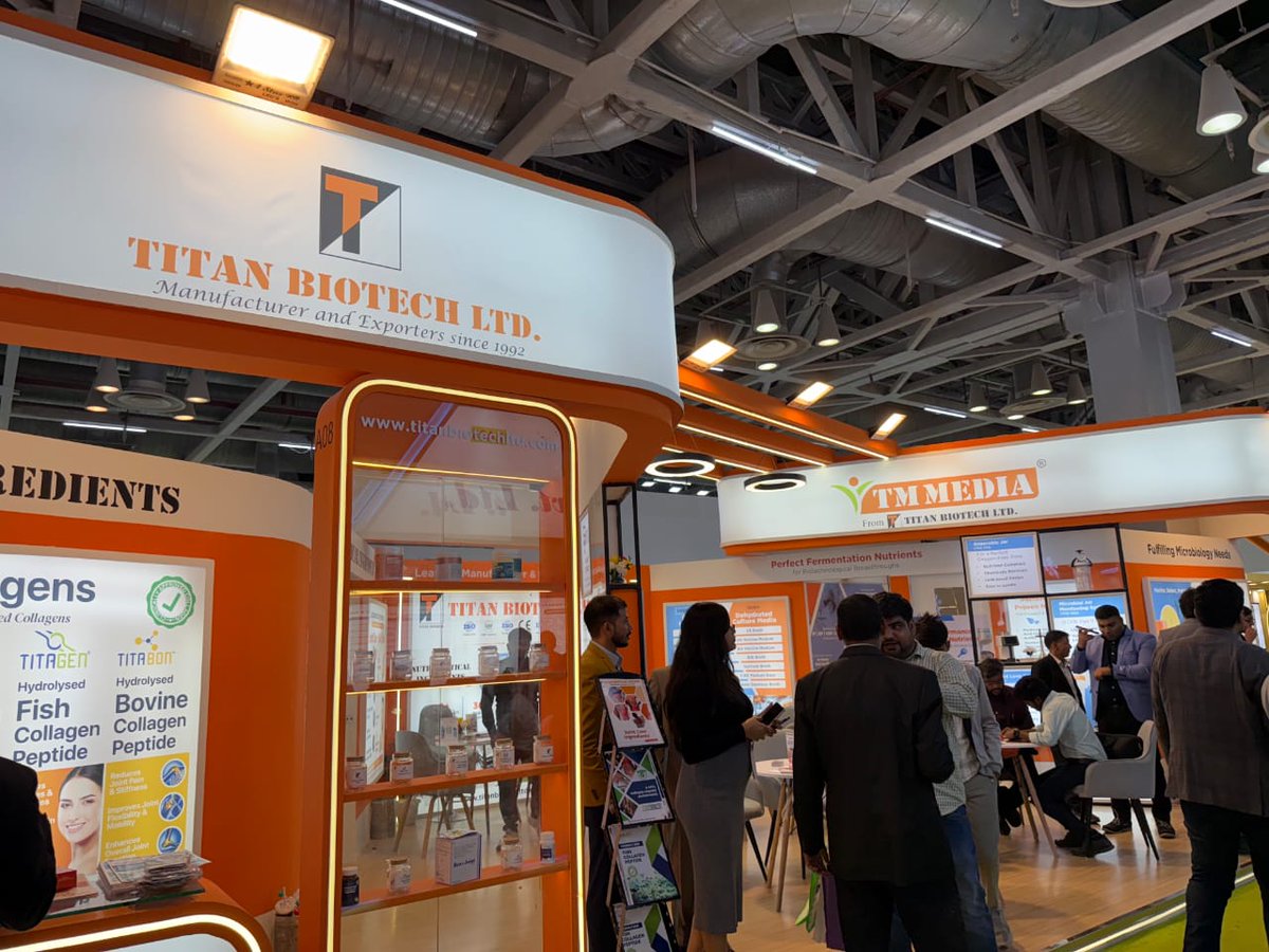 TitanBiotech's tweet image. Day 2 at #CPHIIndia2025 wraps up!
Great to meet everyone at Titan Biotech Ltd. If you haven’t visited yet, drop by tomorrow at Hall 1, Booth A08 to connect and explore ingredient opportunities.
info@titanbiotechltd.com
+91-9711169006

#NutraceuticalIngredients #B2BNetworking