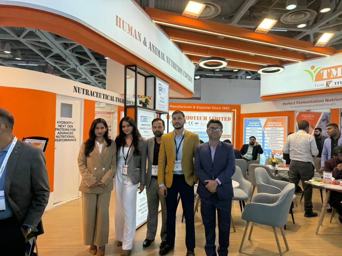 TitanBiotech's tweet image. Day 2 at #CPHIIndia2025 wraps up!
Great to meet everyone at Titan Biotech Ltd. If you haven’t visited yet, drop by tomorrow at Hall 1, Booth A08 to connect and explore ingredient opportunities.
info@titanbiotechltd.com
+91-9711169006

#NutraceuticalIngredients #B2BNetworking