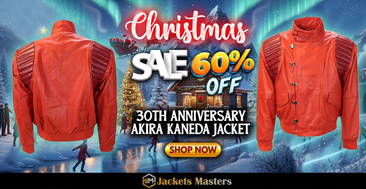 JacketsMasters's tweet image. #Christmas Hot offer Get 60% OFF on #Kaneda #30thAnniversary #Akira Red Jacket.
&amp;lt;Shop From jacketsmasters.com&amp;gt;
jacketsmasters.com/product/30th-a…
#ChristmasSale #Sale #Christmas2025 #christmasdecor #christmasgifts
#ChristmasVibes #ChristmasMagic #christmasiscoming
#christmasgiftideas
