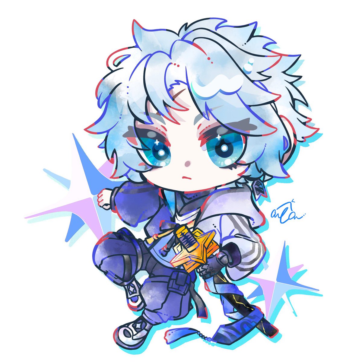 藤堂くんのアクキーが欲しくて描きました 作ります