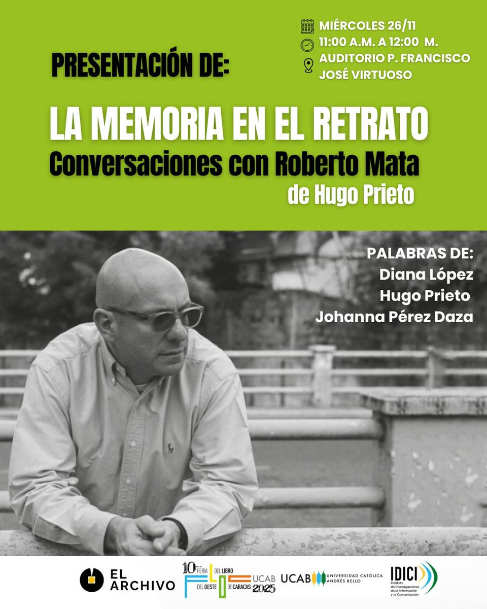 elarchivove's tweet image. (1/6)
Hoy, miércoles 26 de noviembre, a las 11:00 a.m., en el marco de #FLOC2025, desde @elarchivove y abediciones les invitamos a la presentación del cuarto título de la colección #EnFoco, coeditada por ambas instituciones...