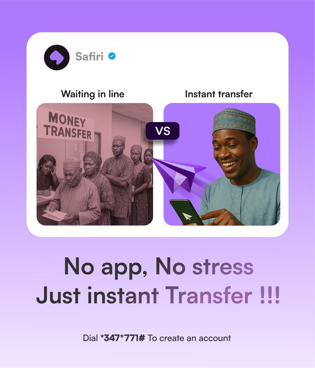 Tired of app downloads, updates, and data?

Say hello to instant money transfers with just a USSD code. 

No app, no stress. Just money.

#Fintech #MobileMoney #Banking #Innovation #NoAppNeeded