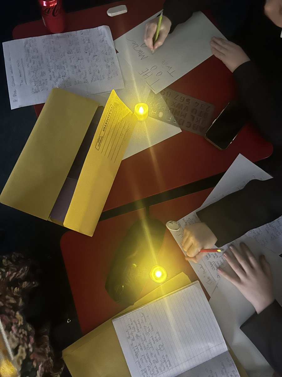 MissPye3's tweet image. S1 writing their gothic stories in our spooky classroom!