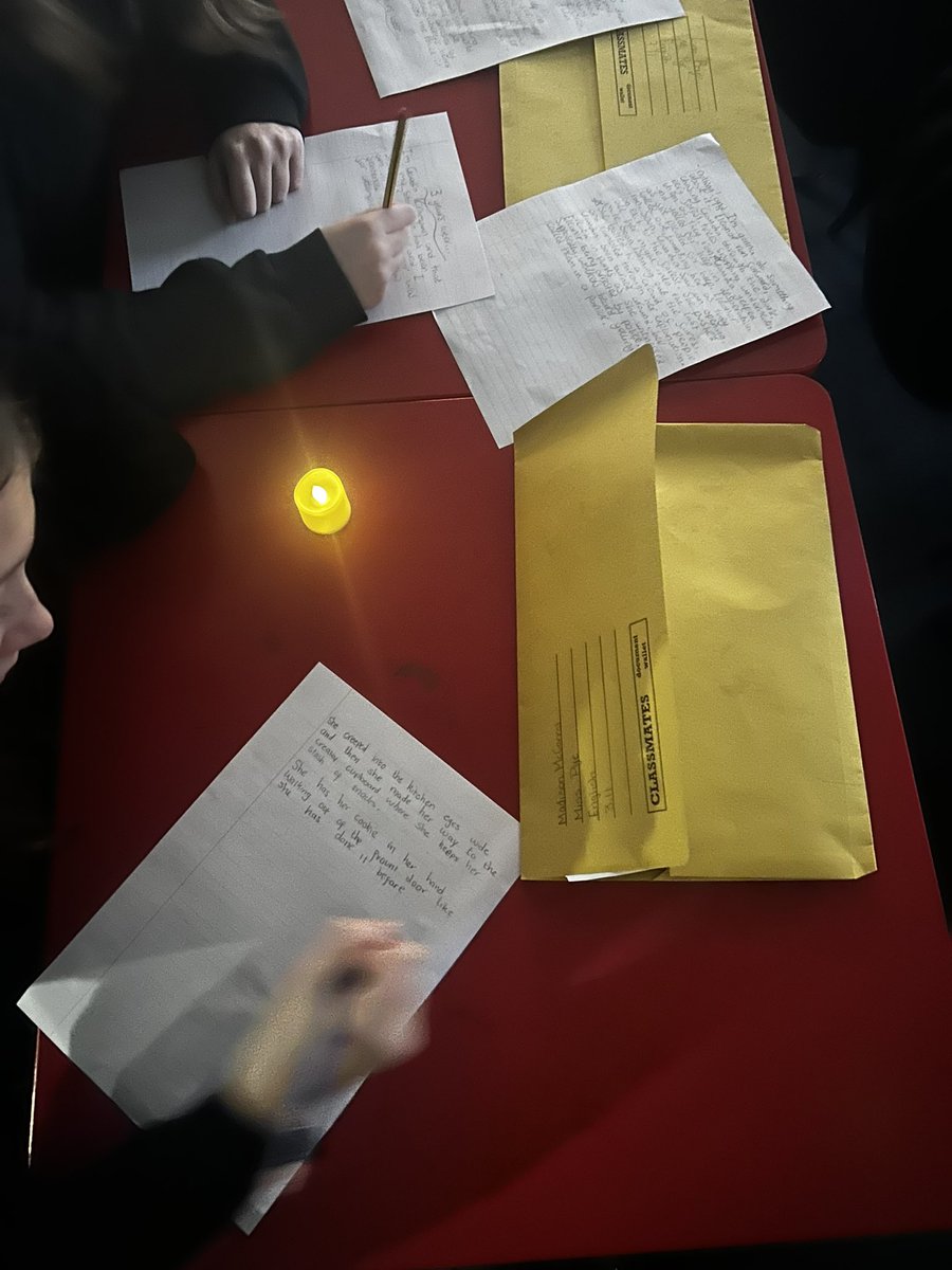 MissPye3's tweet image. S1 writing their gothic stories in our spooky classroom!
