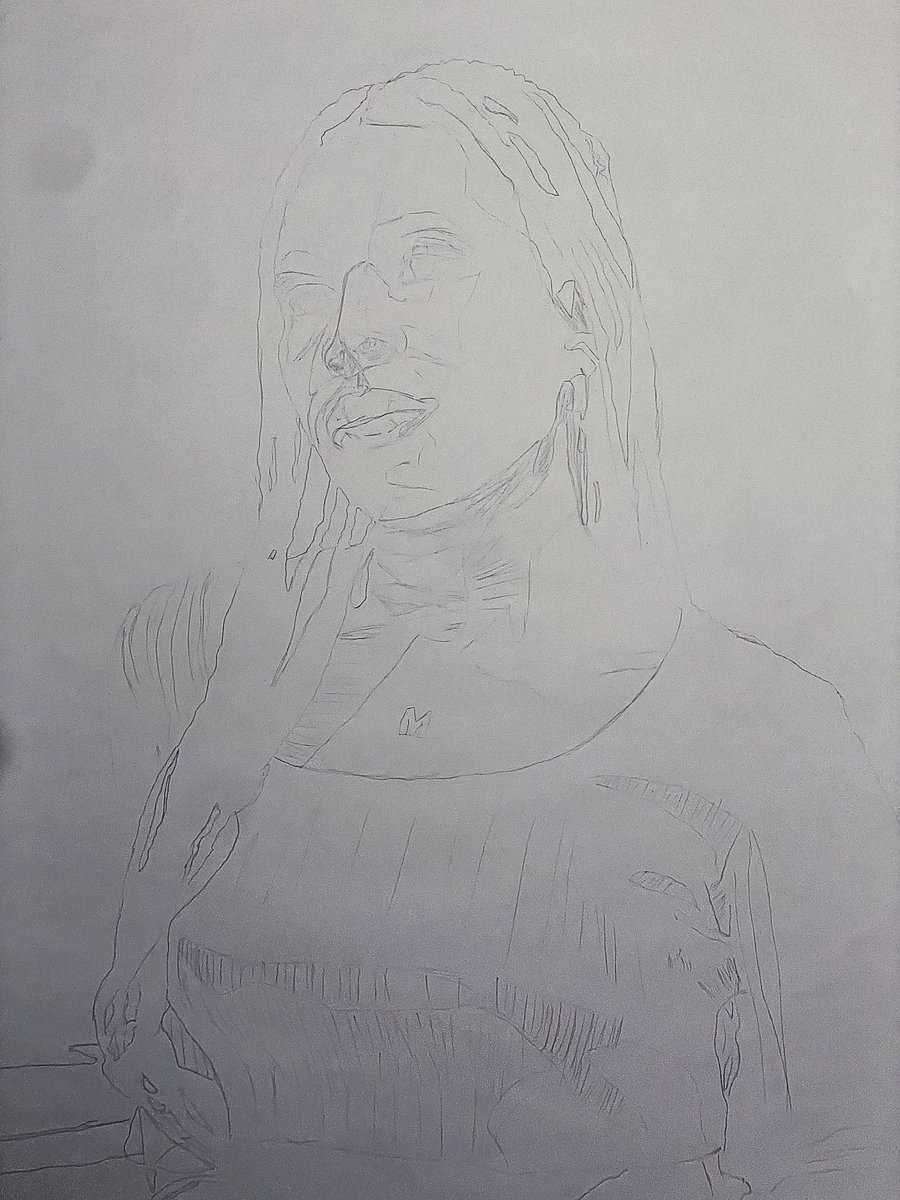 _K_B_H's tweet photo. an outline of a Yoruba Woman I drew https://t.co/ISgE3GqbJy