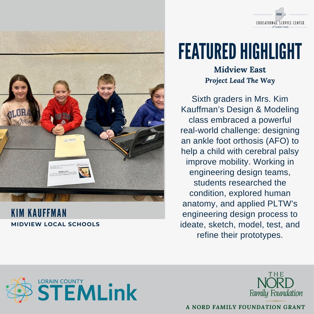 Across Lorain County, students are discovering what engineers do - identify a need, design with empathy, and create solutions that matter. Kim Kauffman’s class from <a href="/MidviewLocal/">Midview Local Schools</a> is a shining example of that kind of learning.

Read their story: sites.google.com/nort2h.org/lor…