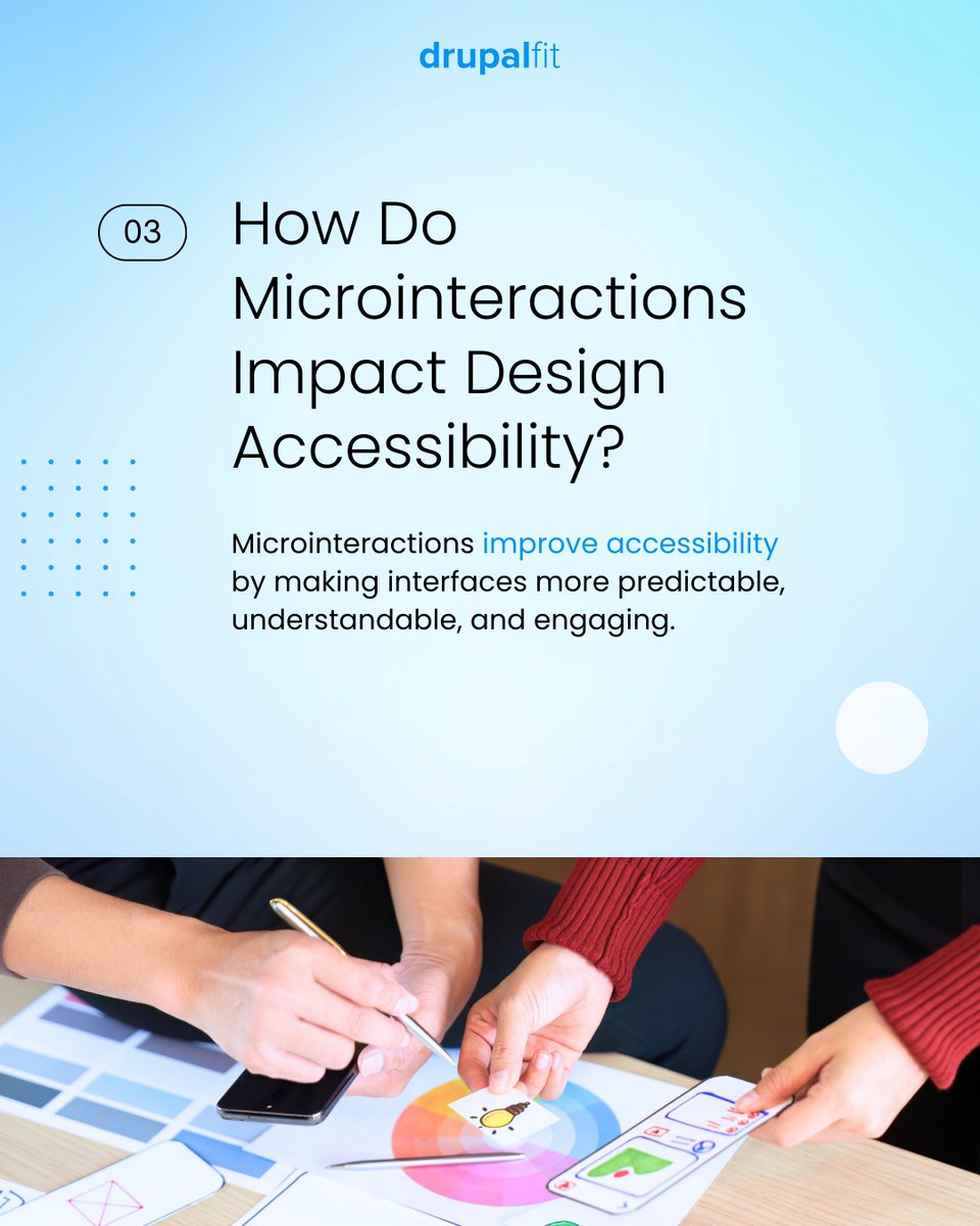 Drupal_Fit's tweet image. Your website might be hurting the user experience without you noticing.

Microinteractions—like responsive buttons or real-time form feedback—guide users, reduce friction, and boost accessibility for screen-reader and keyboard users. 👨‍💻

#uxdesign #Accessibility #UserExperience