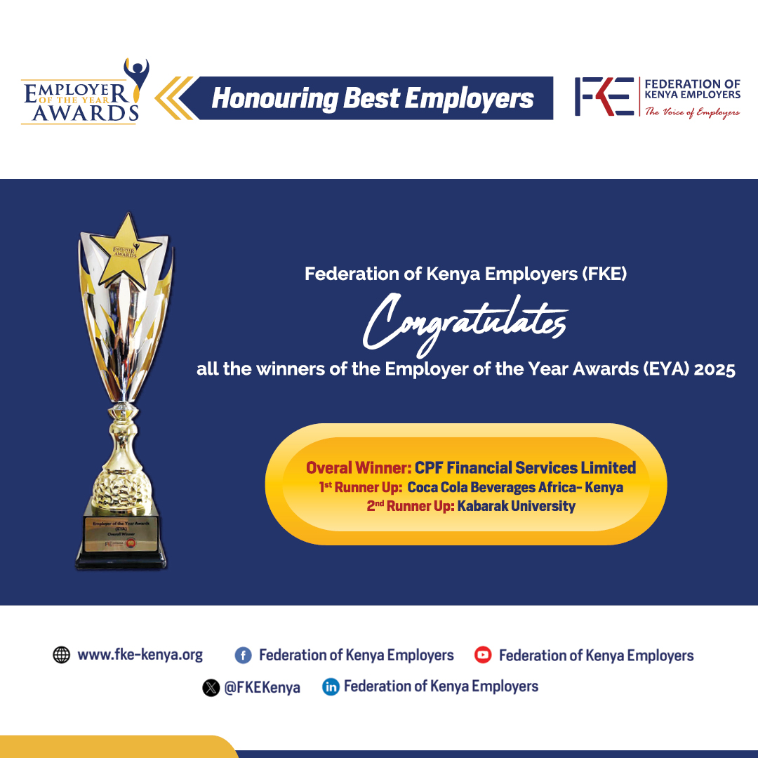 BD_Africa's tweet image. SP: 📈 Performance with purpose. 

From strong governance to inclusivity, safety, and productivity, employers across Kenya demonstrated what it truly means to invest in their people and communities at the FKE EYA 2025. 

#WorkplaceExcellence #PeopleDrivenSuccess #FKEAwards