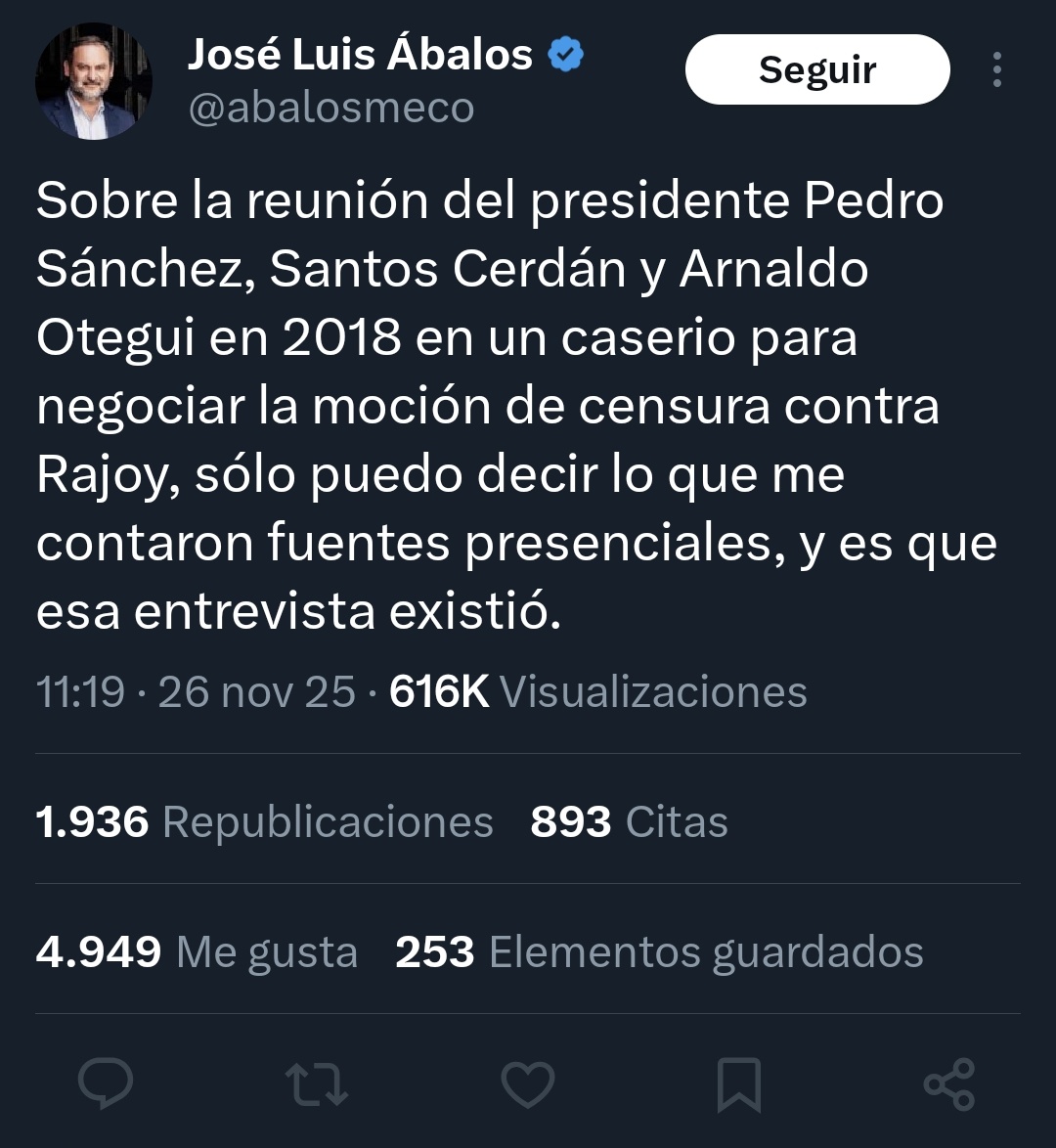 The_Libertax's tweet image. Post de José Luis Ábalos.
(Estoy a lágrima viva de que Ábalos me tiene bloqueado 😂)
