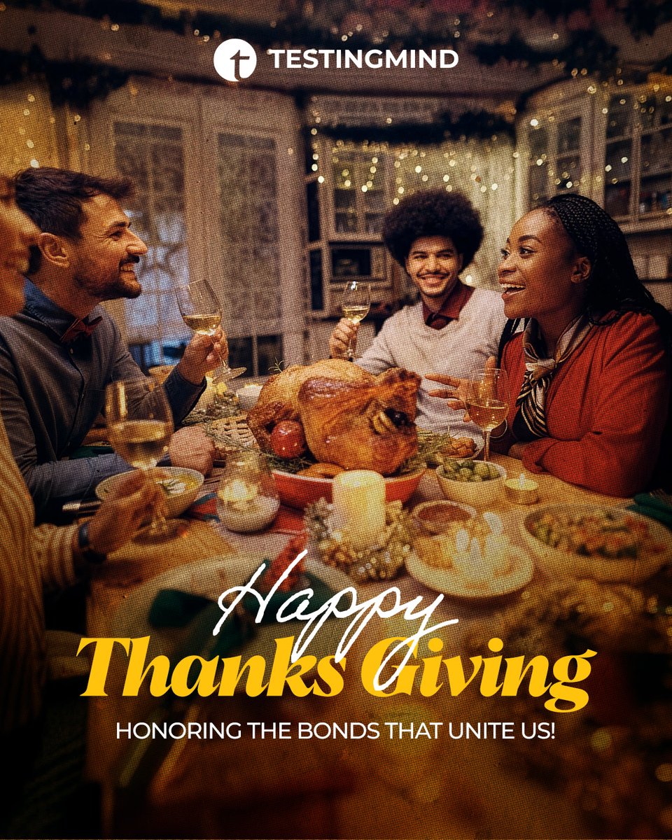 testingmindcon's tweet image. Happy Thanksgiving from Testingmind!  Grateful for our team, community, &amp;amp; the bonds that unite us. Wishing everyone a day of joy, reflection, and good company! #Thanksgiving #Gratitude #Testingmind #Community
