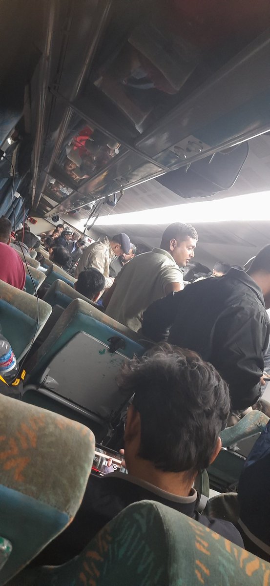 tripathykk's tweet photo. @RailMinIndia ,@AshwiniVaishnaw , Train no 13225, Jaynagar -Ara intercity exp, 2 hrs late,C1 coach which reserved,  My seat no 13,14, see the situation, overcrowded,  no TT, no one to stop the unauthorized passengers in reseved coach. Bihar rail Journey situation really miserable https://t.co/hAaBdNffzy