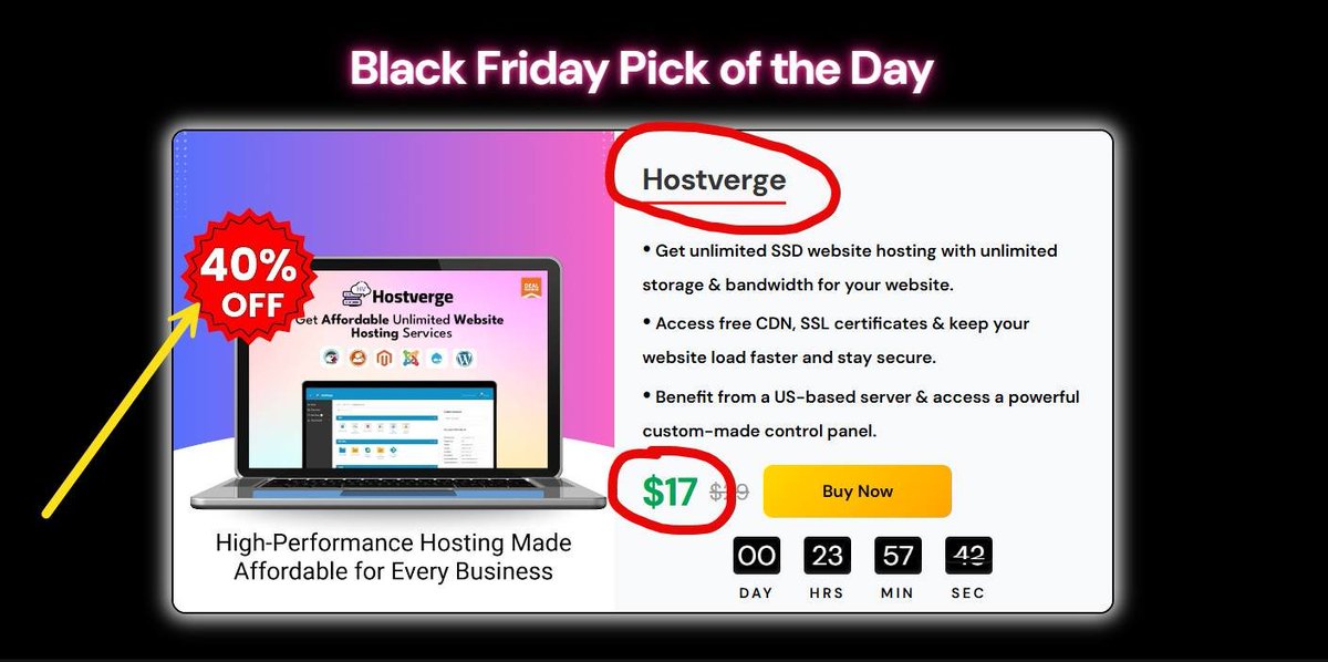 dealmirror's tweet image. 🤩 Flat 40% 0ff on Hostverge &amp;amp; its Reseller Plans.

Check here: dealmirror.com/product/hostve…

HostVerge is a lifetime web hosting platform that provides fast SSD hosting, unlimited websites, and robust security.