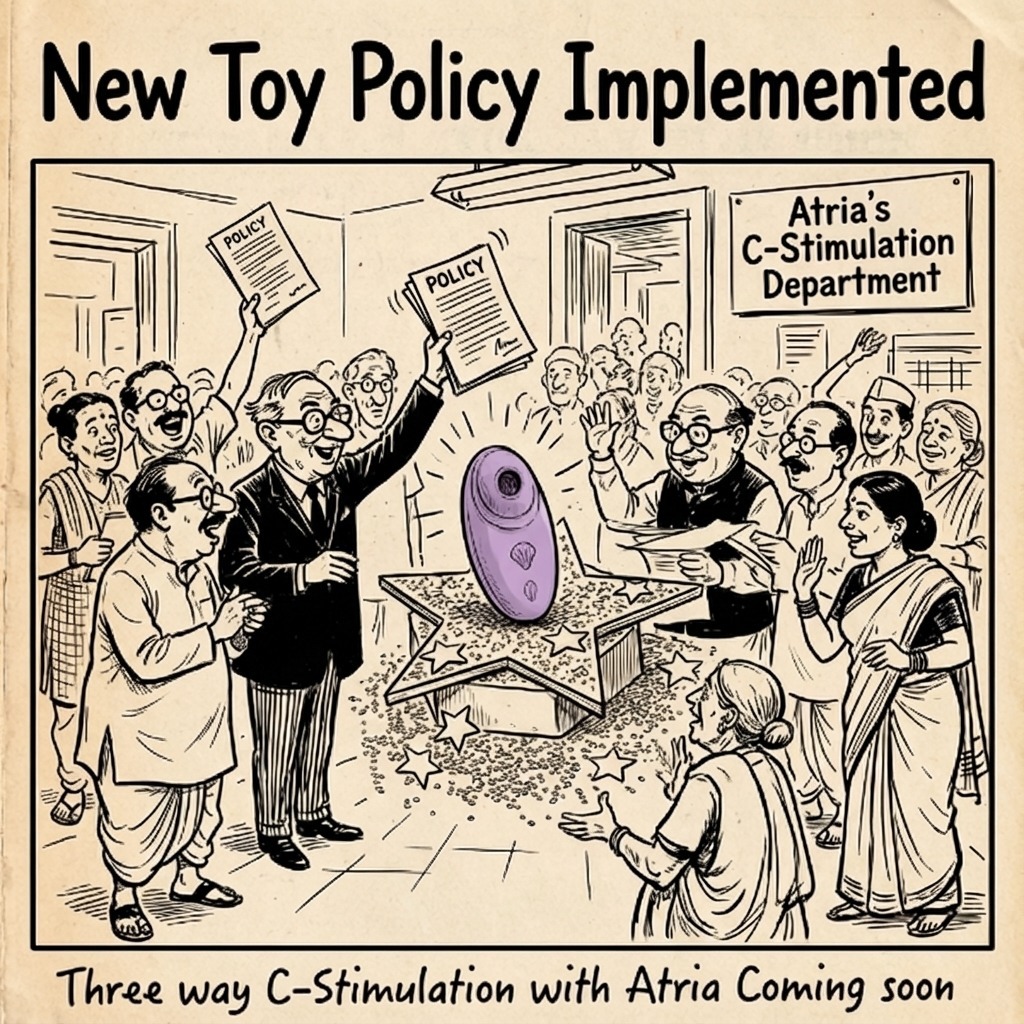 megha0905's tweet photo. Breaking: This is the first policy change in India that actually leads to pleasure.
Meet Atria – three-way C-stimulation for your clit, curves & curiosity.
#NewToyPolicy #ATOG #AtriaIsComingSoon #PleasurePolicy #DesiDesire #SexualWellness #CouplesWhoPlay #IndianBedroom #LetsTal… https://t.co/48ubOOfx3c