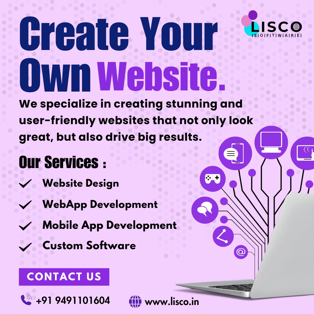 software73885's tweet image. We design stunning, user-friendly digital solutions that drive big results.

Our Services :
✔ Web Design
✔ WebApp Development
✔ Mobile App Development
✔ Custom Software

📲+91 9491101604
🌐lisco.in

#WebDesign #WebAppDevelopment #LiscoSoftware #BusinessGrowth
