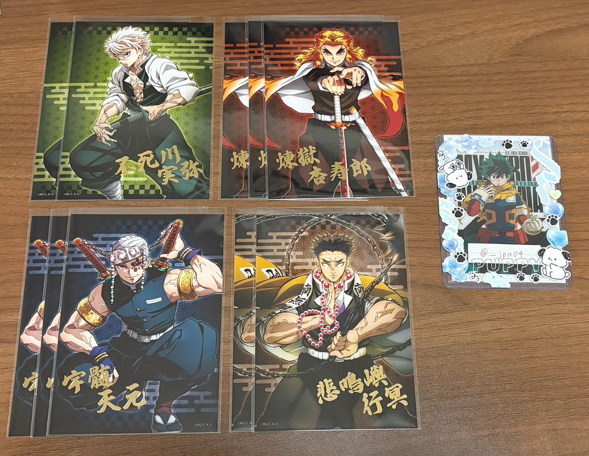 鬼滅の刃 トレーディング 箔押し ブロマイド 交換 譲渡

譲：煉獄.宇髄.実弥.悲鳴嶼

求：同種 無一郎 or 330円/枚＋送料

・上段譲渡の場合は悲鳴嶼(同数)お迎えください
・ブロマイドの為手袋着用してお品物扱っております

お気軽にお声がけください🙇🏻‍♀️