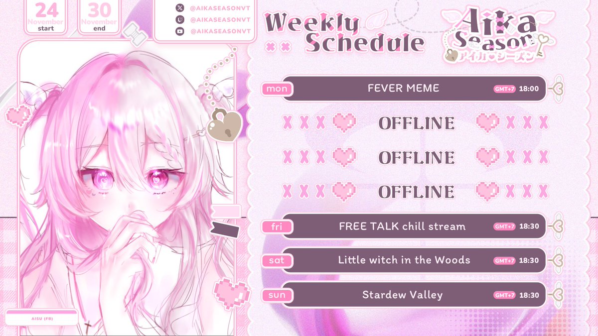 WEEK 32 SCHEDULE

kinda late heh...
                              
GN: #Aikaseasonvt                    
FA: #Aikagallery
Singing: #Aikaplaylist                   
Meme: #aikapenara