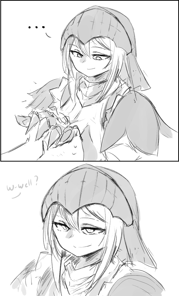 VioletLeVile's tweet image. Unsure what to doodle so I did more of my MoHun oc. 
If I feel like it I&apos;ll sketch her answer later or leave it up to you all.