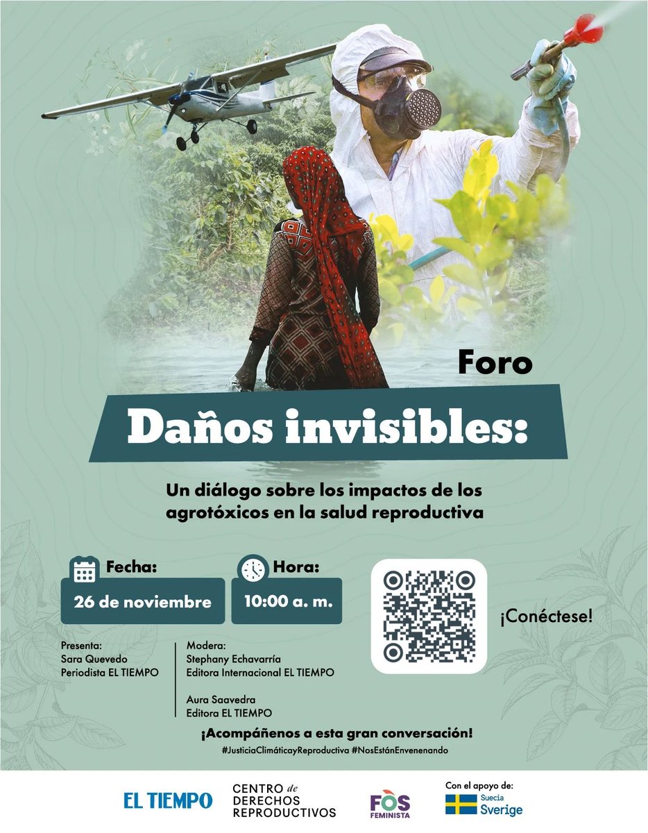 ReproRightsLAC's tweet image. 🔬🫆Durante 4 años, investigamos el impacto de los agrotóxicos en la salud reproductiva de mujeres y niñas. Hoy presentamos los hallazgos completos de esta investigación.

Únete al lanzamiento en vivo👇
youtube.com/live/nvYJDtyvn…

#JusticiaClimáticayReproductiva
#NosEstánEnvenenando