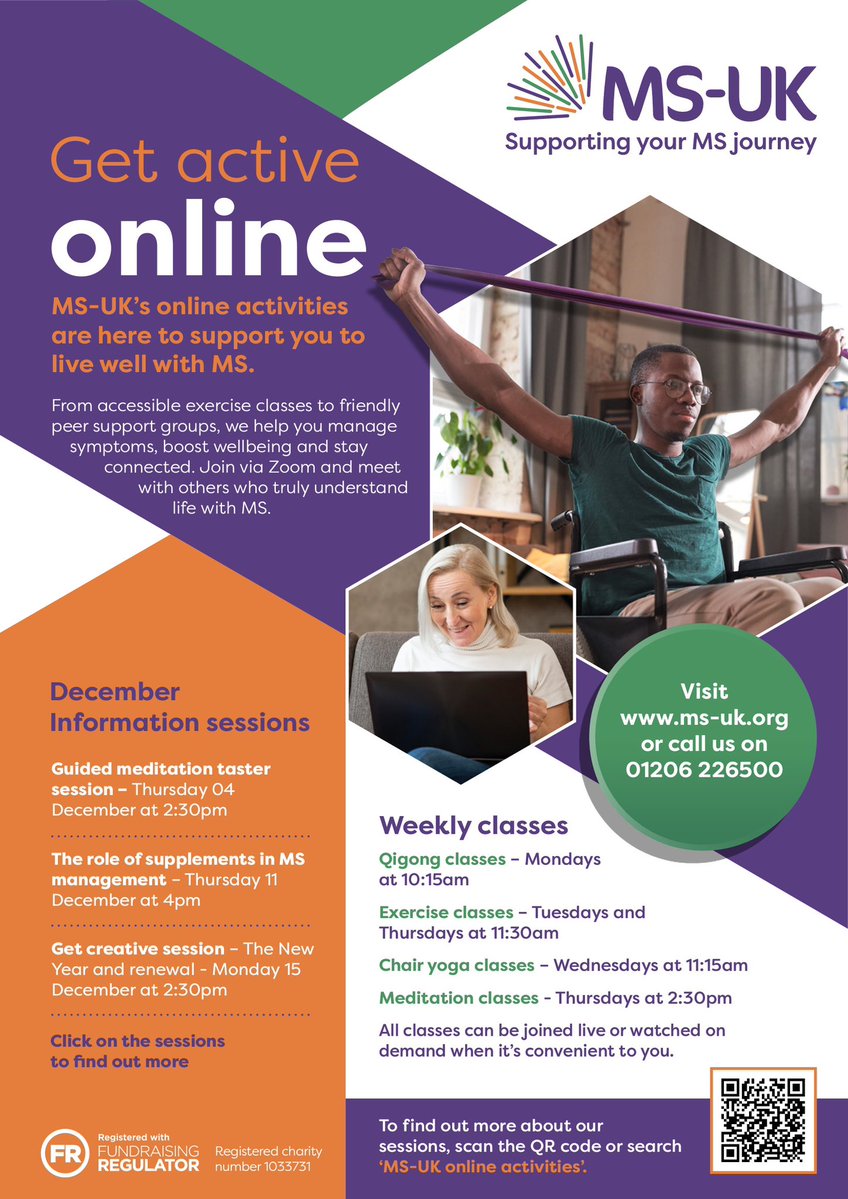 Some great online activities coming up from <a href="/MSUK6/">MS-UK - Multiple Sclerosis Charity</a> to help manage MS symptoms and boost wellbeing ⬇️