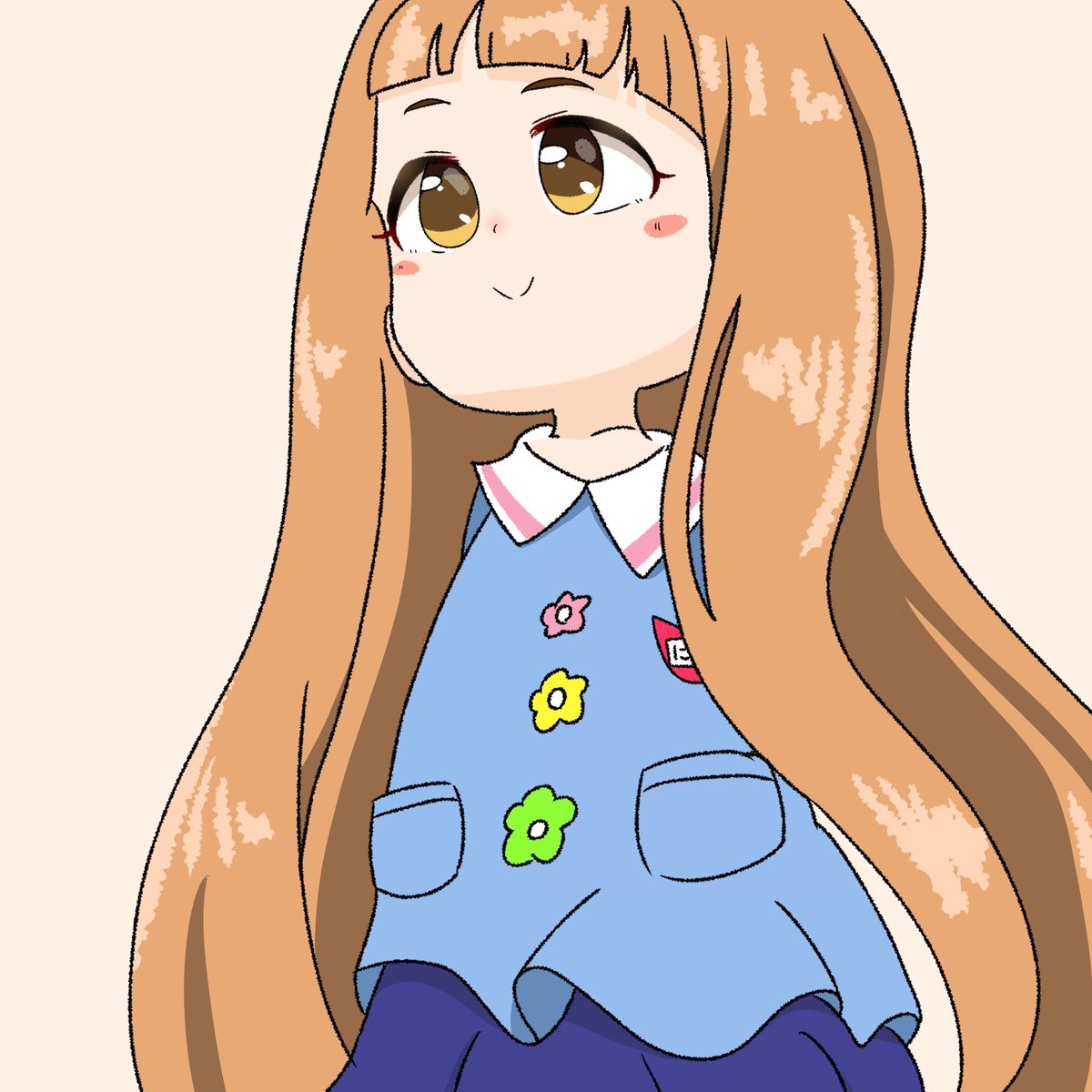 仁奈ちゃんにポーズ練習に付き合ってもらいました。スモックに意味は無いです📛
「お顔のパーツを上に集めるだけで充分アオリの見える」という呟きが可愛かったので模写…やっぱり難しい…
#市原仁奈