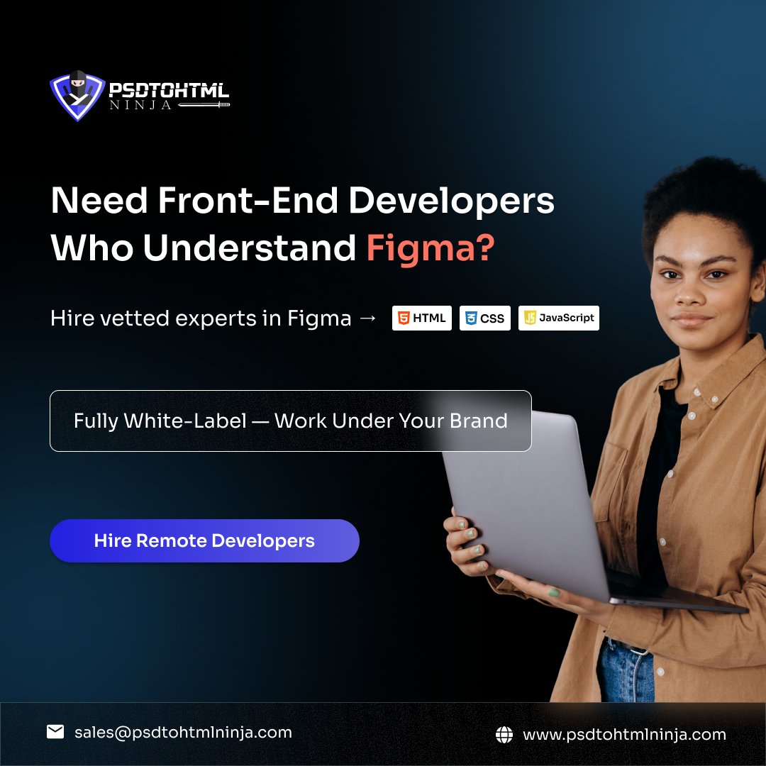 ninjapsdtohtml's tweet image. 👨‍💻 Need front-end devs who understand Figma?
Hire Remote Developers and get reliable expertise without the hiring overhead.

👉 Hire Remote Devs: psdtohtmlninja.com

#FigmaToHTML #FrontendDev #HireHTMLDeveloper