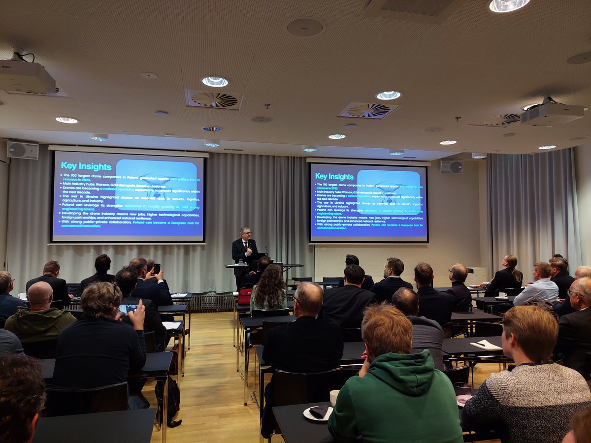 On 25.11, Ambassador T. Chłoń spoke at the
<a href="/FinnCham/">FinnCham</a> event on civil &amp; military drone applications in Central &amp; Eastern Europe. In his remarks, he highlighted the 🇵🇱 drone market, which consists of ~100 leading drone companies across 3 hubs and a growing, highly promising sector