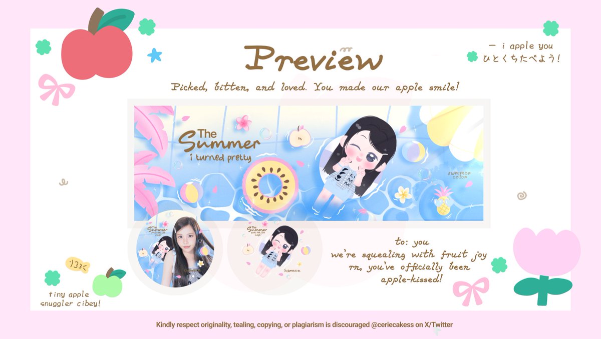 ceriecakess's tweet image. help repost, maaci 𖹭

aloo belloo 💬 bEY apel punyaa layout chibi ready main air 🌴💧⭐ ꒰ ada wonyoung, ian, carmen, dan leeseo ꒱ &amp;amp;&amp;amp; aku juga open untuk by req &amp;amp; custom jugaa &amp;gt;______&amp;lt; yuuk jajaan!! cek-ceeekie alt yaa &amp;amp; bisaa langsung chit-chat akuu yup 🤏🏻🍏

#zonauang #zonaba