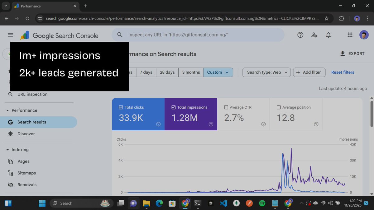 josephsystems's tweet image. I built a website with SEO from day 1.

9 months later:
1 million+ impressions
2,000+ leads for my client

Most developers add SEO as an afterthought.
That's why most websites get ZERO traffic.

Here's the 6-step process I use instead 👇