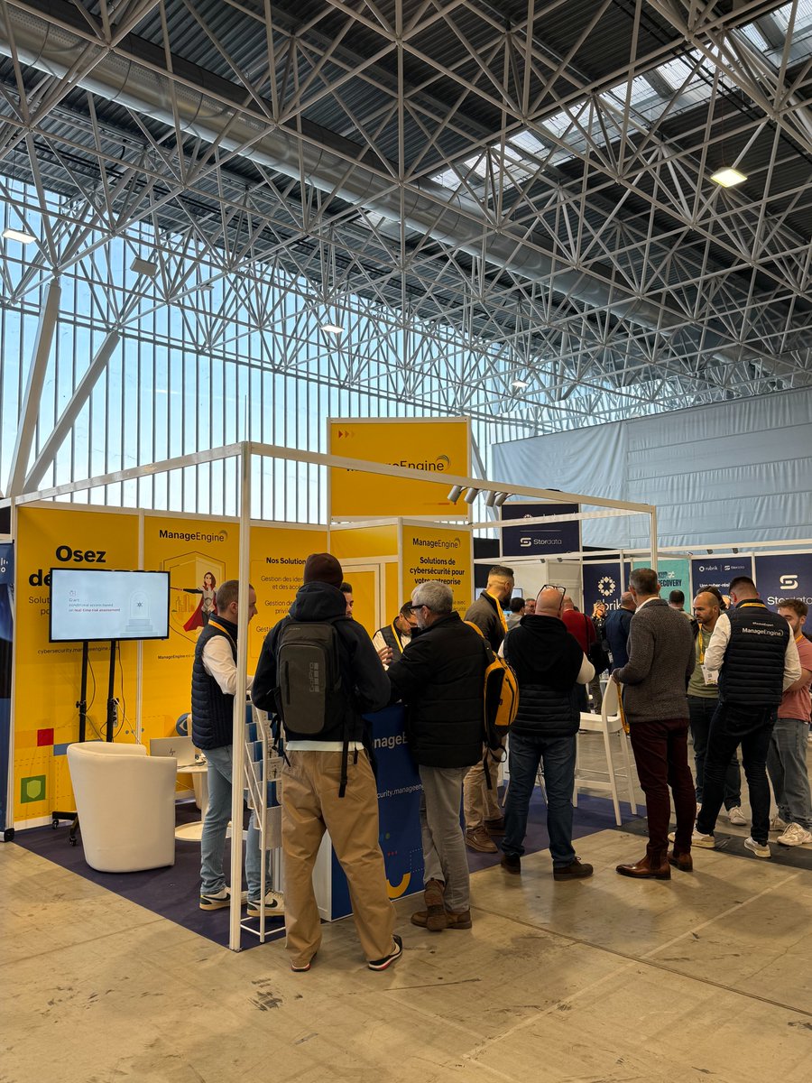 ManageEngineFra's tweet image. C’est le jour 1 du @CBCToulouse  avec ManageEngine au MEETT Toulouse !

Une occasion parfaite pour parler cybersécurité et découvrir des solutions pour moderniser votre SI.

Besoin de visibilité et de sécurité ?

Passez au stand C22 !