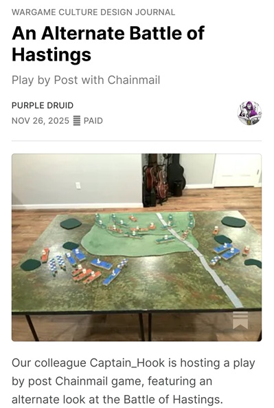 New on the stack - An Alternate Hastings

open.substack.com/pub/wargamecul…