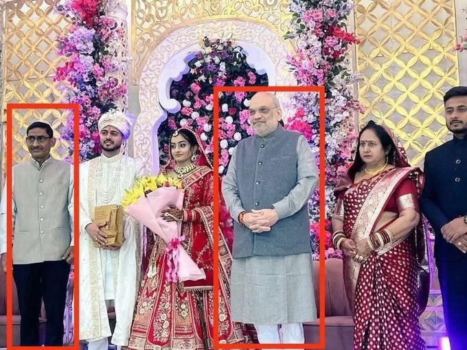 MumbaichaDon's tweet image. He&apos;s HM of Bharat. Too busy to attend weddings even of Billionaires like Ambani&apos;s.

But here .@AmitShah Ji took time off to attend wedding of daughter of Ramdhan ji, a typist at BJP HQ.

This&apos;s BJP &amp;amp; This&apos;s how Modi-Shah Ji win hearts before winning votes.

Now compare with…