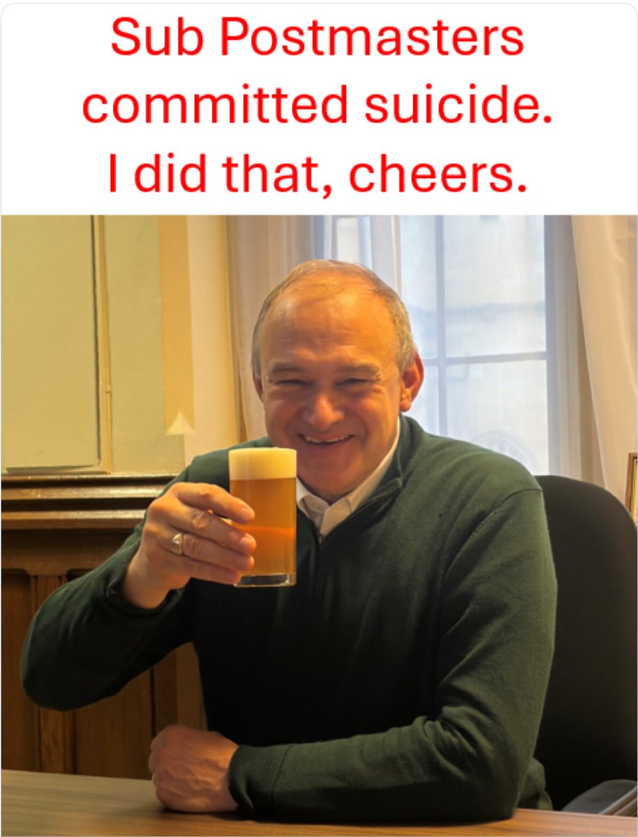 Jimmycoolname's tweet photo. @Angelcalling5 Ed Davey the embarrassing criminal who profited as people killed themselves. 

I hope he finds himself out in the same situation. I'd love to read his obituary and laugh at it. https://t.co/tCpCDtgDwL