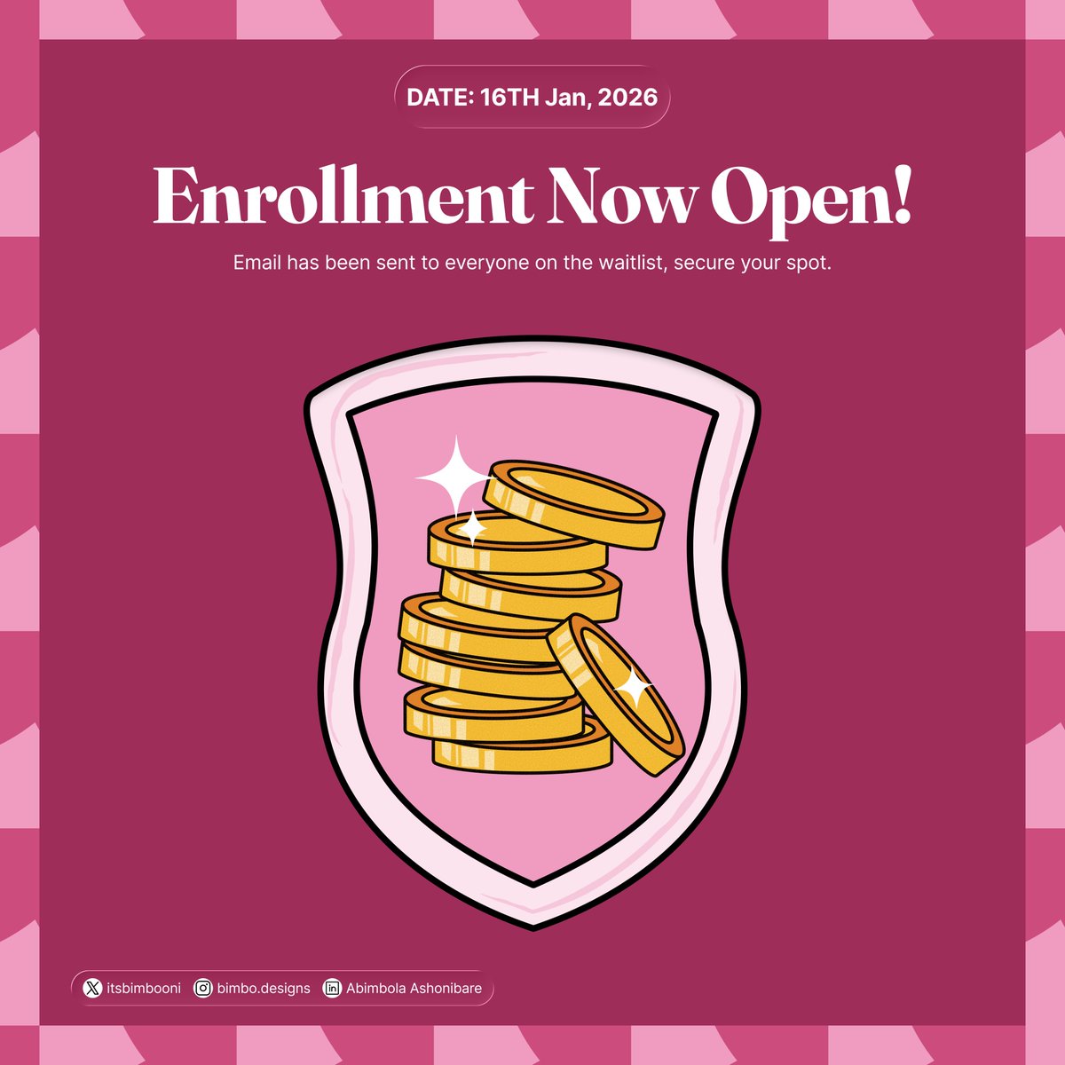 Enrollment Is Officially Open! 🎉

I just sent the first email to everyone on the early bird waitlist. Check your spam or promotions folder if you haven't seen it yet.

If you're ready to upskill in 2026, join me at <a href="/bimboonistudio/">Bimbo Oni</a> and let's unlock your creativity.

Community
