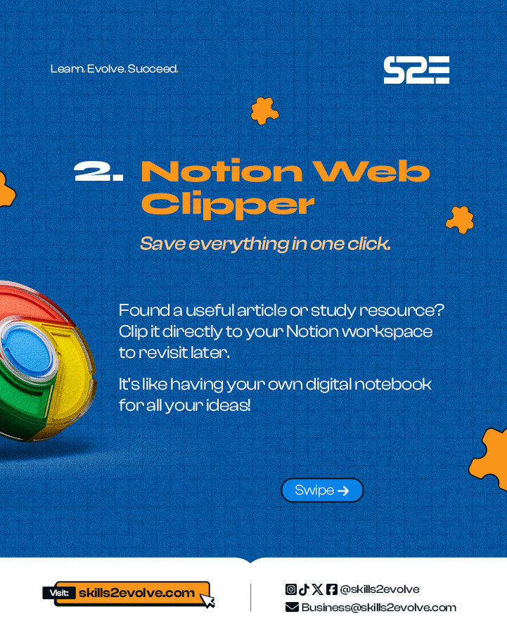 Skills2Evolve's tweet image. Tired of opening “just one more tab” and losing track of time? 😅

Here are 3 Chrome extensions that make studying a lot easier. From staying focused to organizing your notes like a pro.