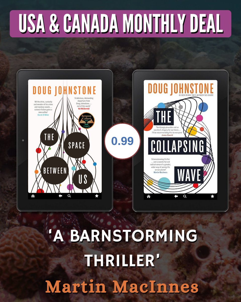 OrendaBooks's tweet photo. 🐙#USA #Canada 🐙

Meet YOUR next favourite #Series TODAY!
Books 1 &amp; 2 in @doug_johnstone's awe-inspiring, EPIC, unforgettable #Series!

#TheSpaceBetweenUs: https://t.co/0fjH7Gmen1 
#TheCollapsingWave: https://t.co/oiY3whaFWL

*As seen on BBC2's Between The Covers

#Bookx #SciFi https://t.co/6QaewjOLSJ
