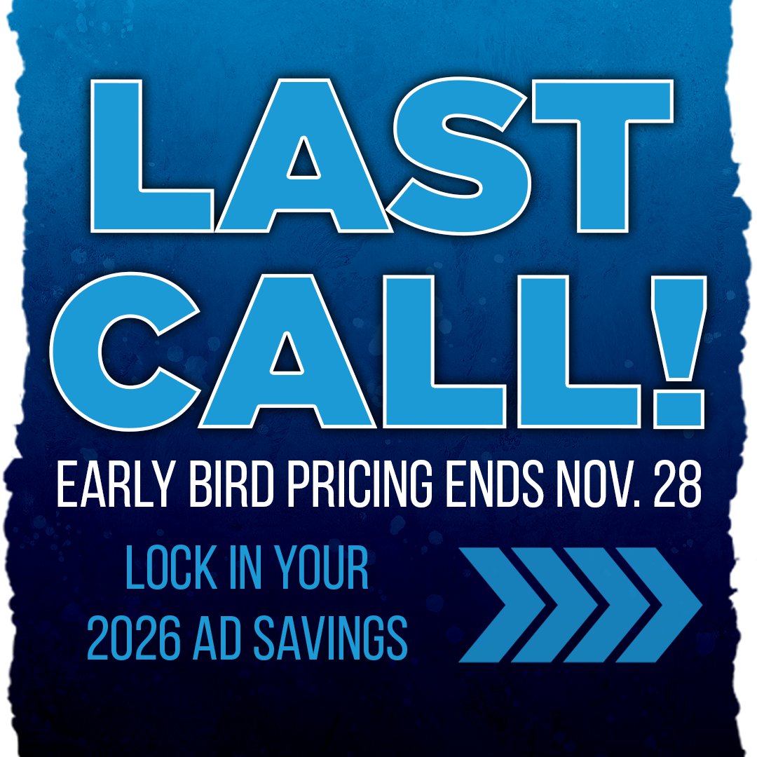 ADSC_IAFD's tweet image. 🚨 Last Call! 🚨
Early bird pricing for 2026 advertising closes this Friday, November 28 — lock in your savings and secure your spot today!
Act fast ➡️ adsc-iafd.com/advertise/
#ADSCIAFD #EarlyBird