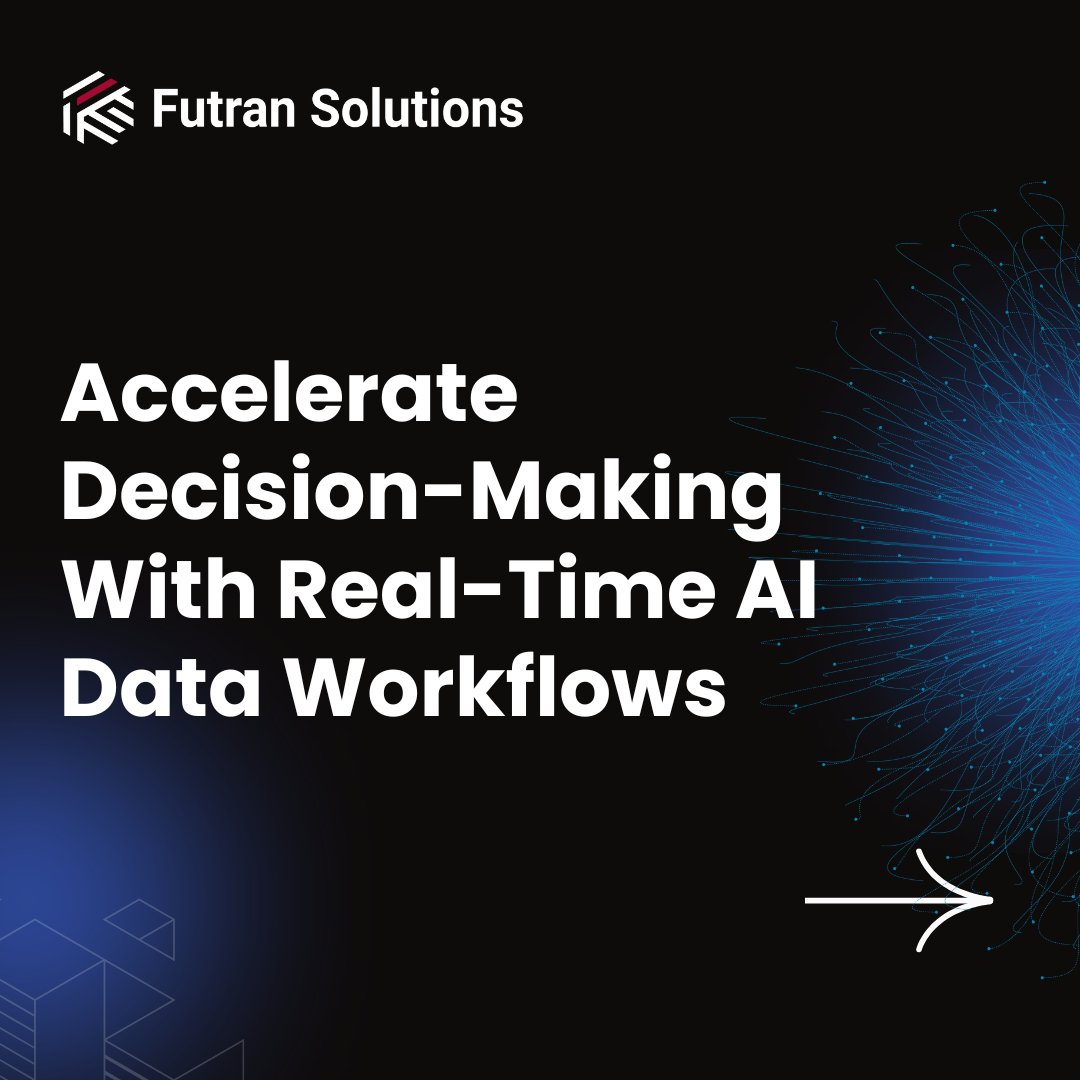 FutranSolutions's tweet image. Real-time #AIworkflows enable #enterprises to process #data instantly rather than waiting for batch updates. This transformation is critical for financial trading, supply chain optimization &amp;amp; customer service where timing directly impacts outcomes.
Read @ futransolutions.com/our-expertise/…
