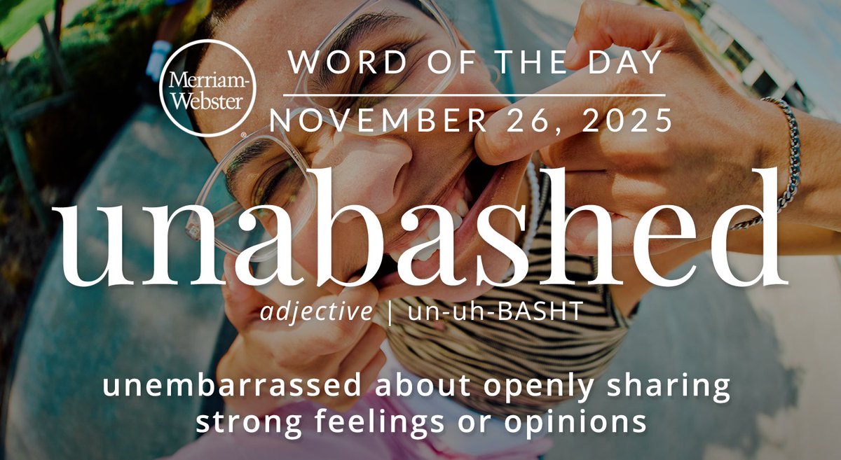 The #WordOfTheDay is ‘unabashed.’
ow.ly/4mv850XrlJS