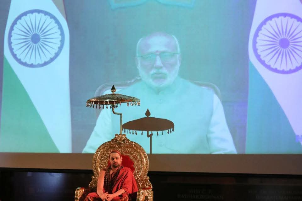 kg_suresh's tweet image. India Foundation in collaboration with @IHCDelhi hosted a civic honour for H.H Jagadguru Shankaracharya of Shree Sharada Peetham Sringeri Sri Sri Vidhushekhara Bharati Mahaswamiji on November 24. @VPIndia C.P Radhakrishnan delivered a virtual address on the occasion.
@rammadhav_