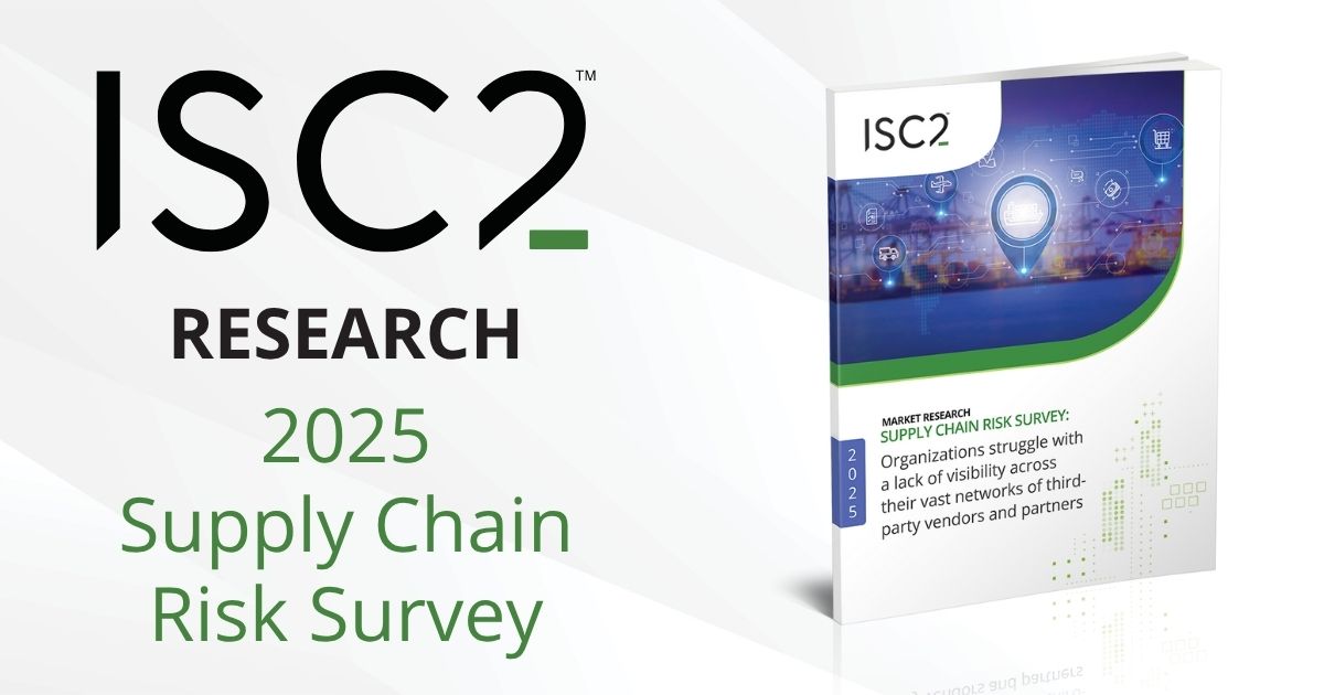 ISC2's tweet image. 🚨 New research from ISC2: 70% of organizations are very or extremely concerned about supply chain cybersecurity risks. Nearly 1 in 3 faced a third-party incident in the past 2 years.  

Learn why visibility &amp;amp; zero trust matter: isc2.org/Insights/2025/…