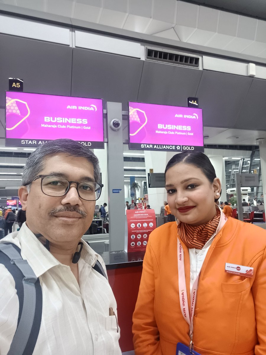 Excellent checkin experience at Delhi Airport. Thanks to Ms. Muskan Upadhyay <a href="/airindia/">Air India</a>