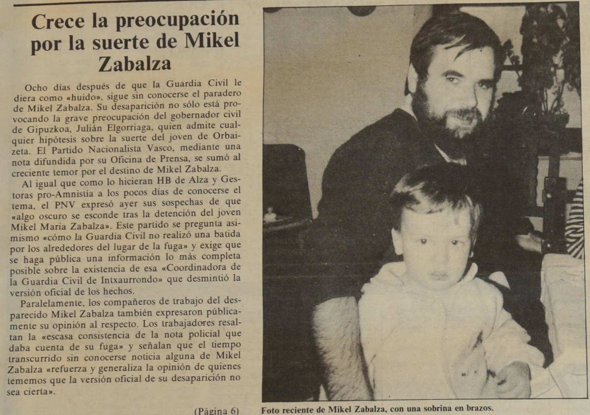 outsidersesp's tweet image. La madrugada del 26 de Noviembre de 1985 fuimos detenidos, cada uno en su casa, Mikel Zabaltza, su novia, su primo, y yo.

Aunque yo no los conocía de nada, ni siquiera de vista, la Guardia Civil nos detuvo bajo la acusación de pertenecer al mismo comando de ETA militar.

La…